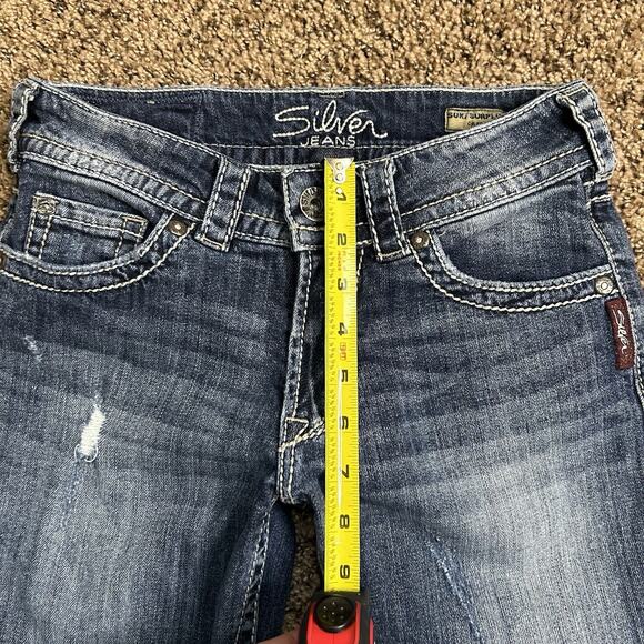 Silver Suki Surplus Capris Low-Rise Denim Jeans Size 26 - Picture 12 of 13